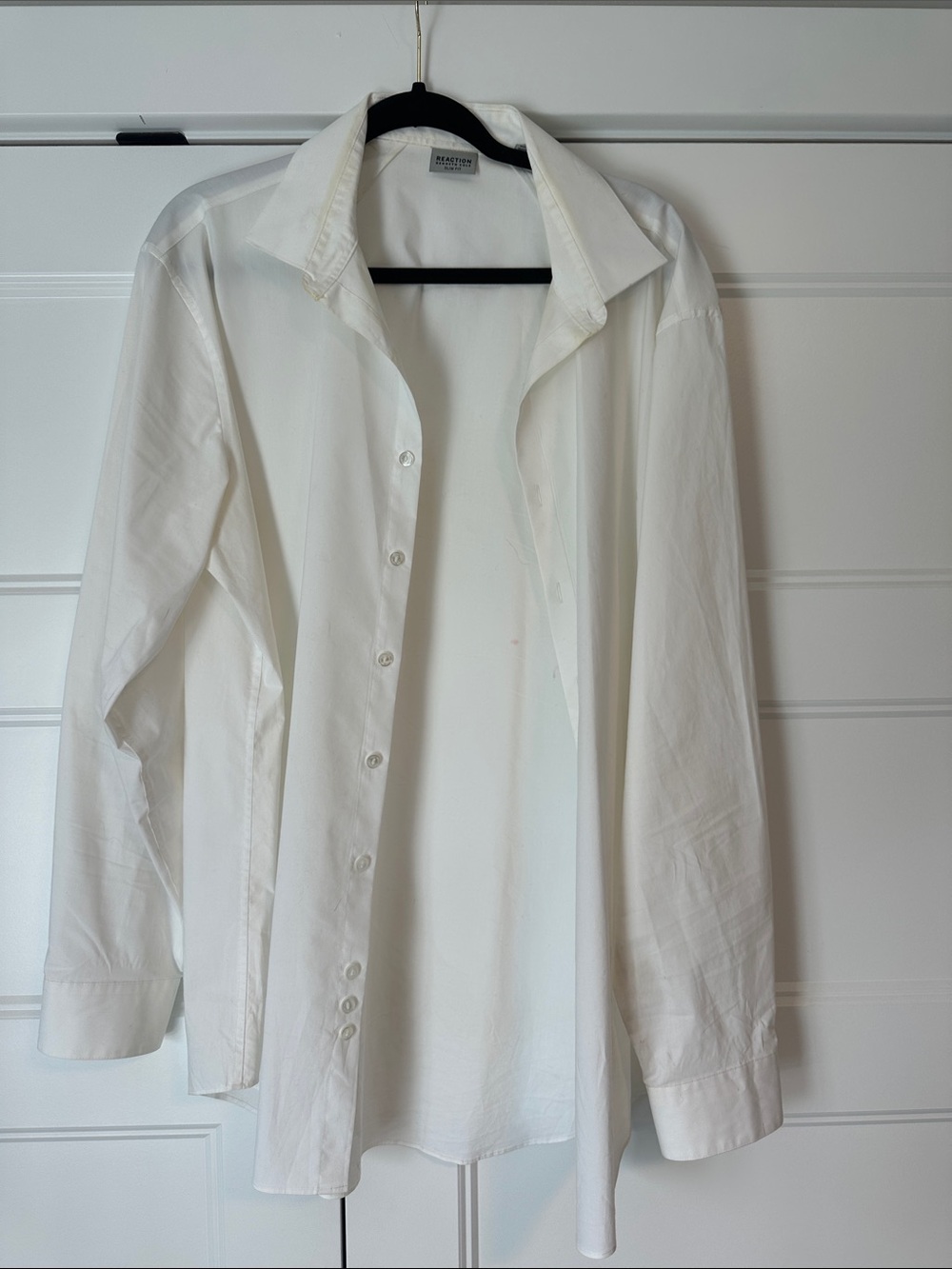 Reaction Kenneth Cole White Mens Dress Shirt